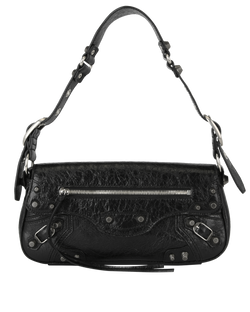 Le Cagole Sling Shoulder Bag, Leather, Black, 5269, DB, 3*